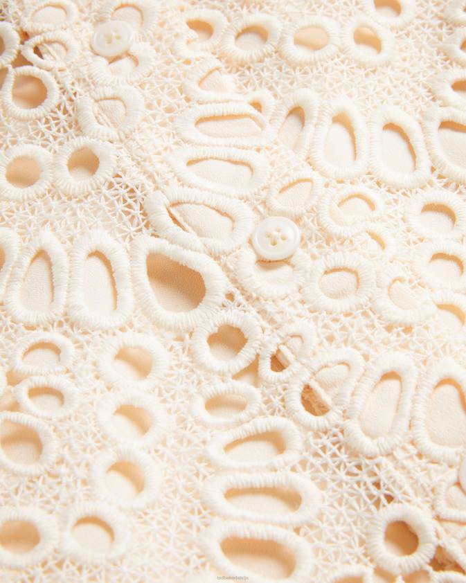 apģērbs Ted Baker elaraa broderie puff piedurknēm blūze balts sievietes 26TV377