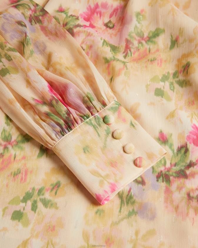 apģērbs Ted Baker helenoh ziedu volānu detaļu blūze iedegums sievietes 26TV408