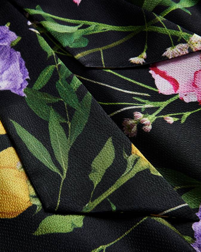 apģērbs Ted Baker demitri ziedu pārsega kakla augšdaļa melns sievietes 26TV8