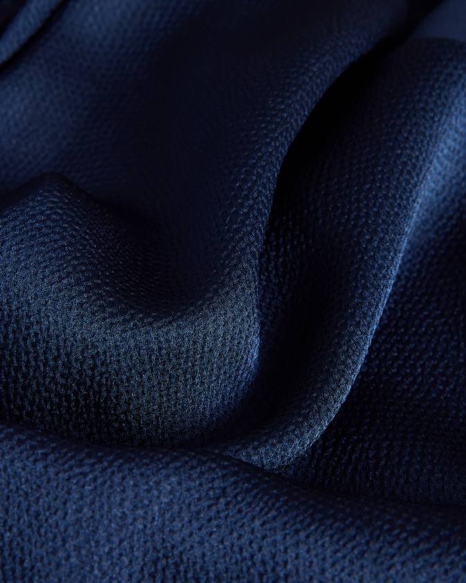 apģērbs Ted Baker hildri bezpiedurkņu satīna pārsegu kakla augšdaļa tumši zils sievietes 26TV157