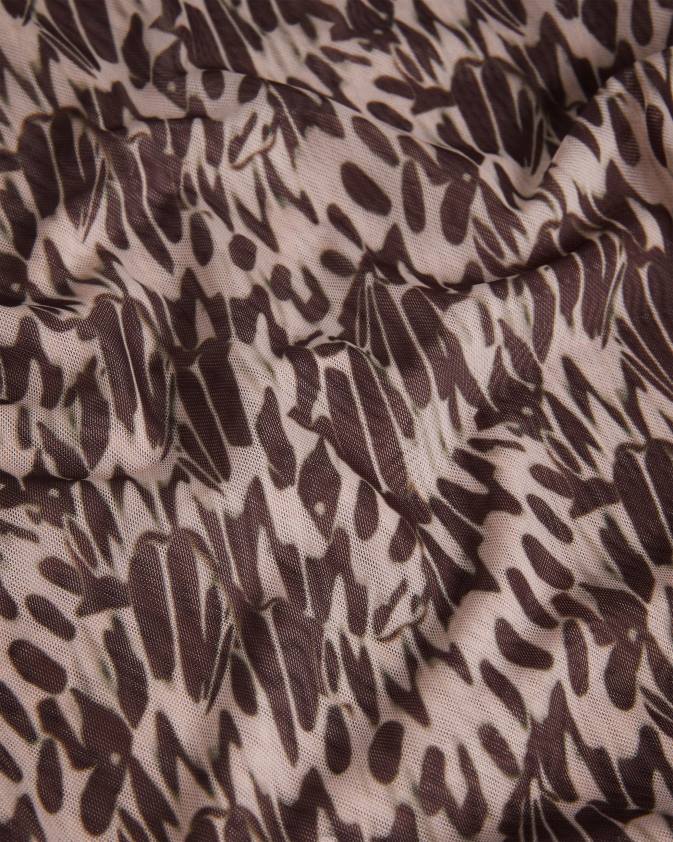 apģērbs Ted Baker jumila pieguļošs tops ar augstu kakla izgriezumu pliks-rozā sievietes 26TV104