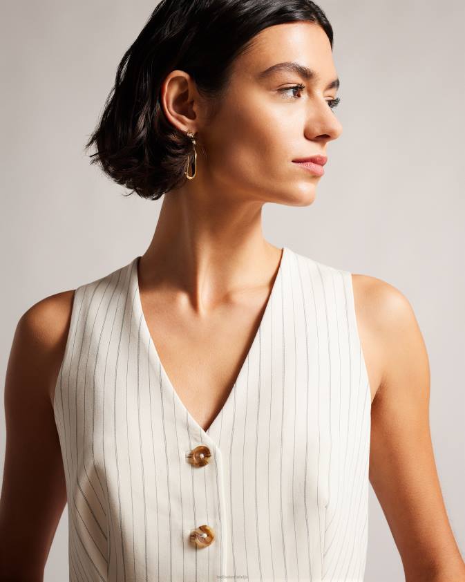 apģērbs Ted Baker kllaraj v kakla pieguļoša veste krēms sievietes 26TV374