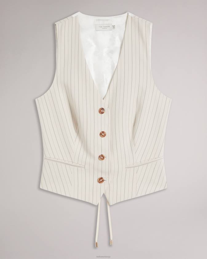 apģērbs Ted Baker kllaraj v kakla pieguļoša veste krēms sievietes 26TV374