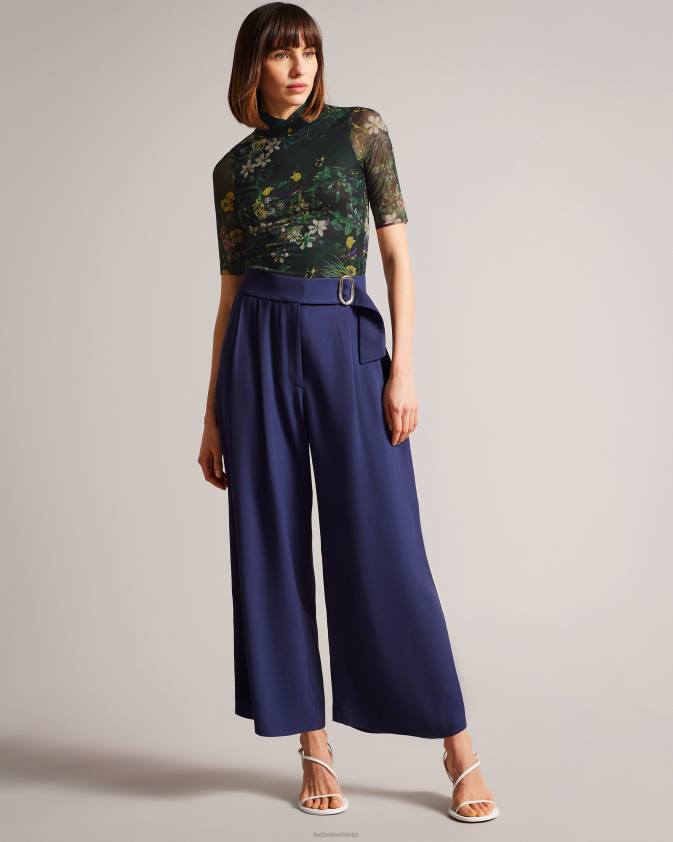 apģērbs Ted Baker tīklveida tops ar augstu kakla izgriezumu melns sievietes 26TV315