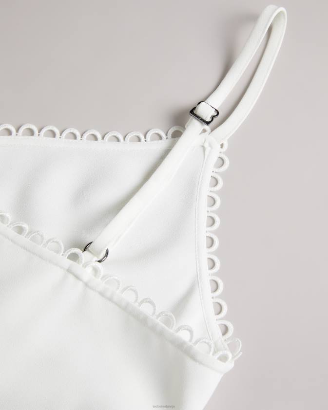 apģērbs Ted Baker andreno strappy cami ar cilpveida apdari balts sievietes 26TV173