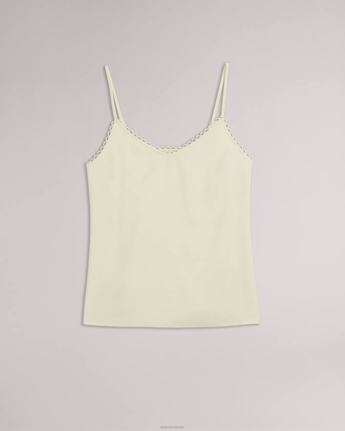 apģērbs Ted Baker andreno strappy cami ar cilpveida apdari gaiši dzeltens sievietes 26TV384