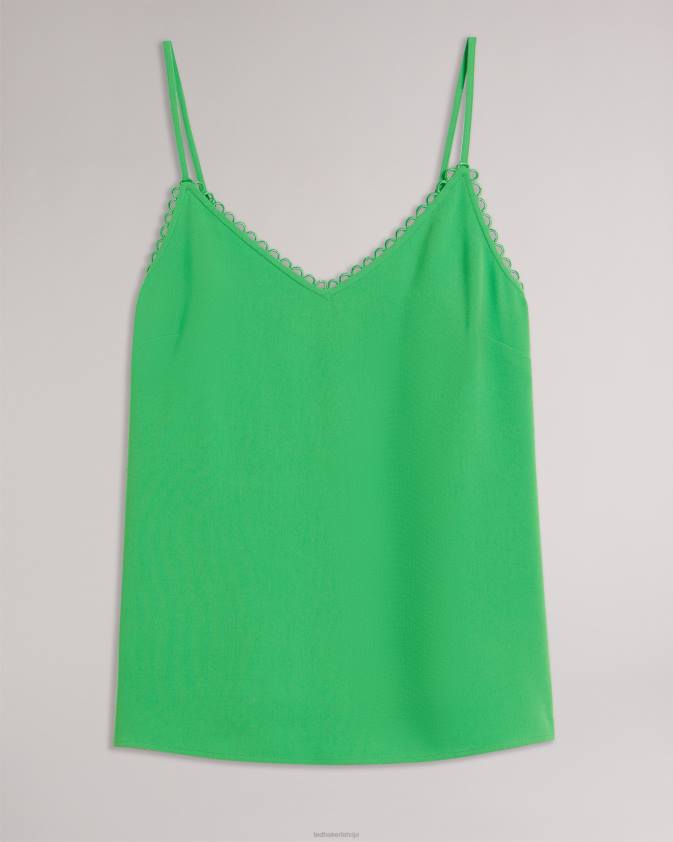 apģērbs Ted Baker andreno strappy cami ar cilpveida apdari zaļš sievietes 26TV208