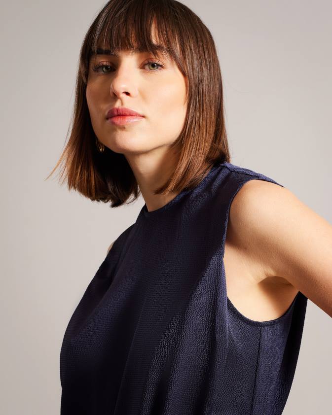 apģērbs Ted Baker jamihla satīna tops bez piedurknēm flote sievietes 26TV433