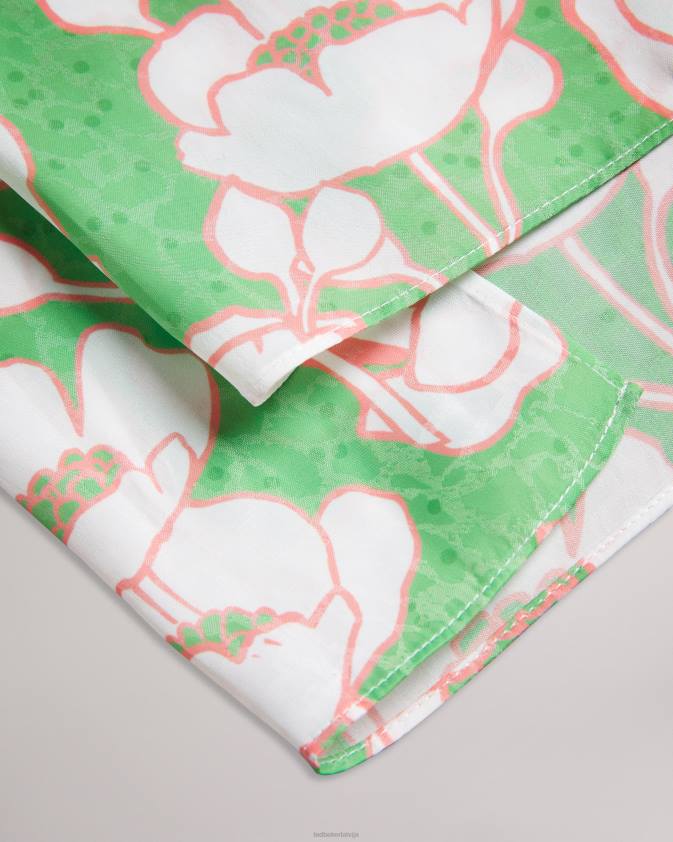 apģērbs Ted Baker kelany tops ar īsām piedurknēm ar plecu detaļām zaļš sievietes 26TV3