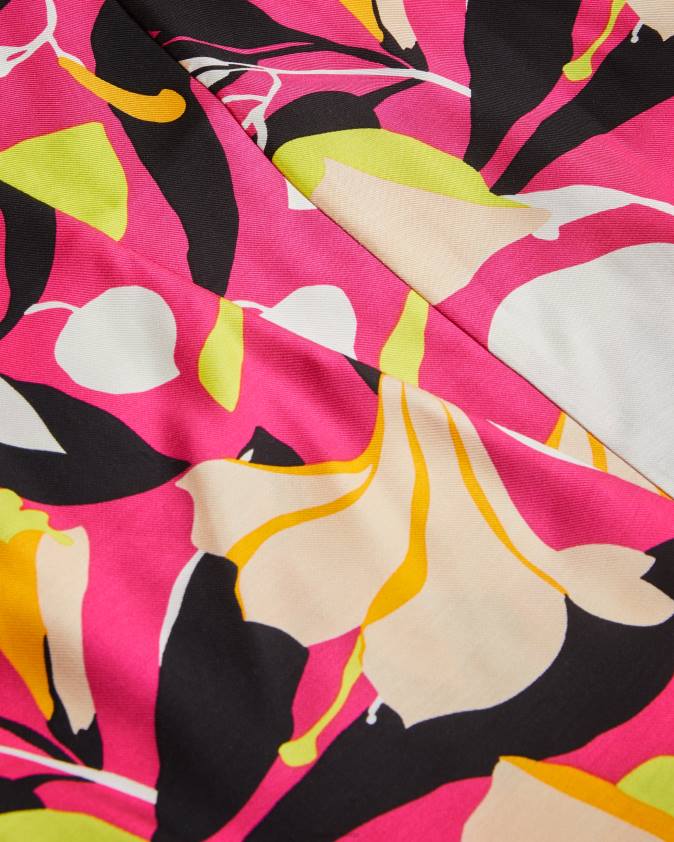 apģērbs Ted Baker thaliah abstraktā druka dubultā slāņa efekts cami spilgti rozā sievietes 26TV36