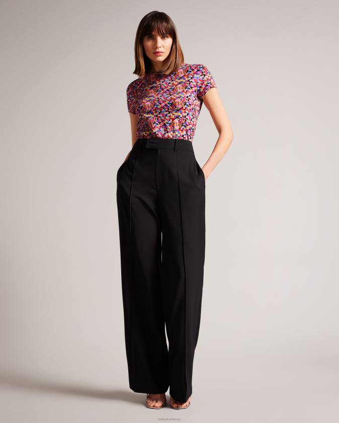 apģērbs Ted Baker T-krekls ar fēbijas konfeti apdruku melns sievietes 26TV167