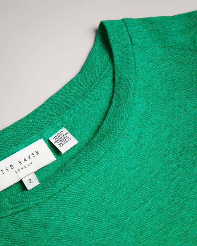 apģērbs Ted Baker hallen volāns piedurknēm t-krekls zaļš sievietes 26TV449