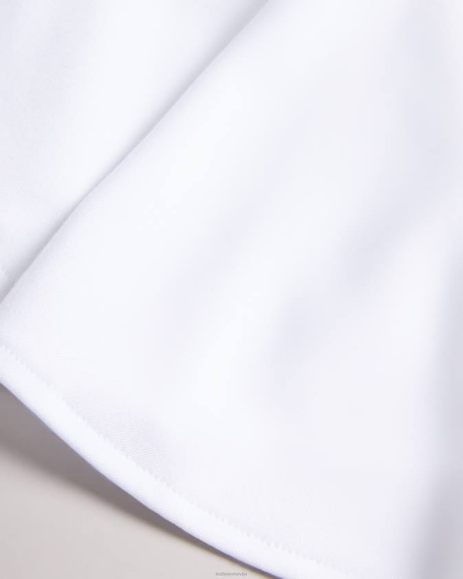 apģērbs Ted Baker nikilaa boxy volānveida piedurkņu t-krekls balts sievietes 26TV20