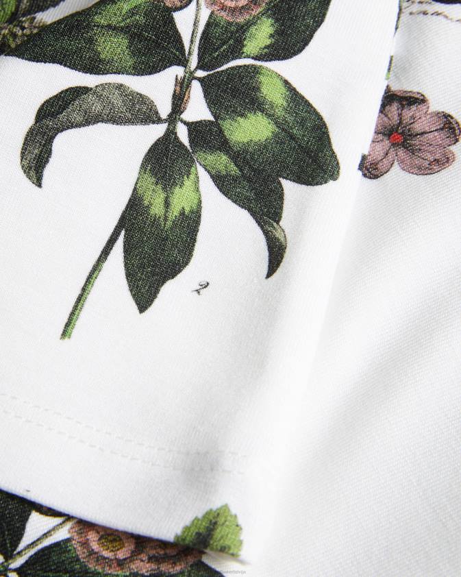 apģērbs Ted Baker rasmean botanical bouquet print t-krekls balts sievietes 26TV397