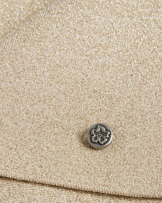 apģērbs Ted Baker sharlee metāliska trikotāžas veste zelts sievietes 26TV398