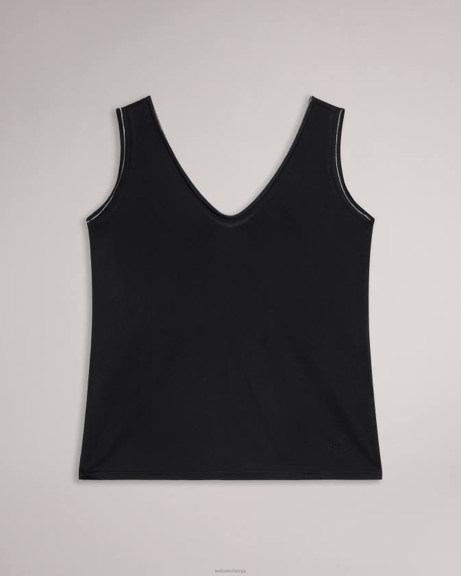 apģērbs Ted Baker shavon v priekšējā veste melns sievietes 26TV386