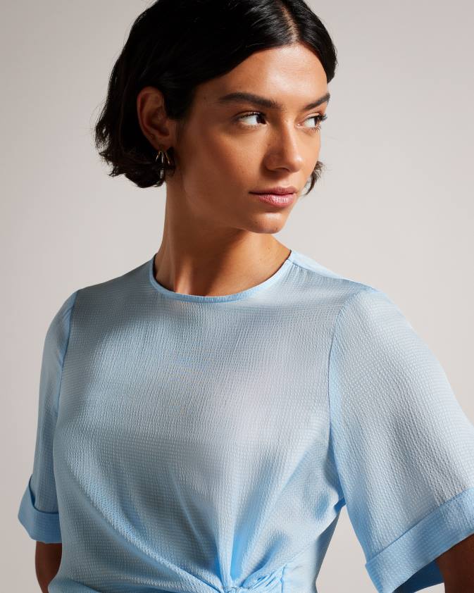 apģērbs Ted Baker thaliya integral tie t-krekls gaiši zils sievietes 26TV94