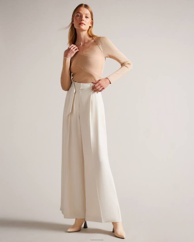 apģērbs Ted Baker eloisy slim fit crossover trikotāžas tops tumši rozā sievietes 26TV110