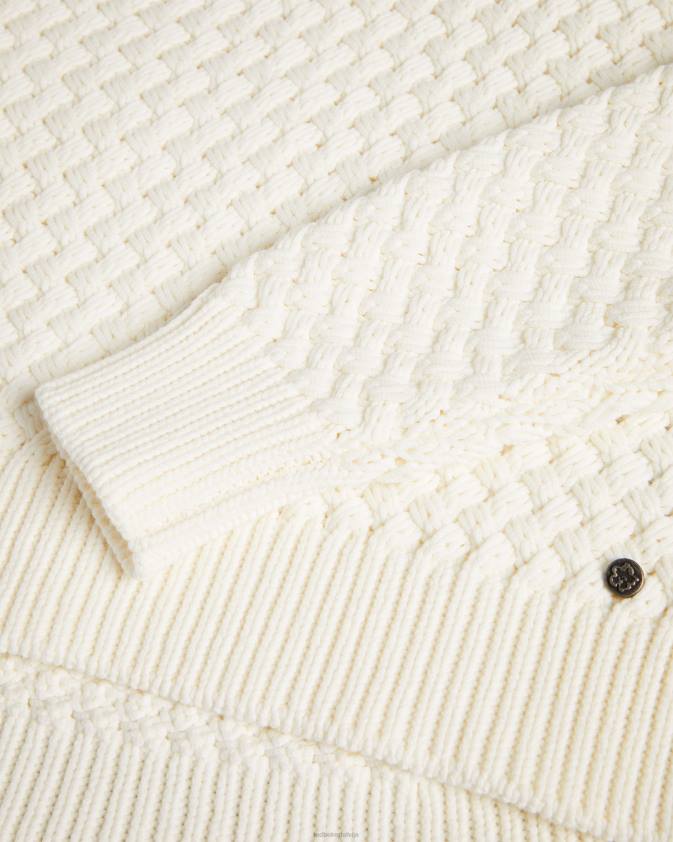 apģērbs Ted Baker Hawick groza dūriena džemperis balts sievietes 26TV53