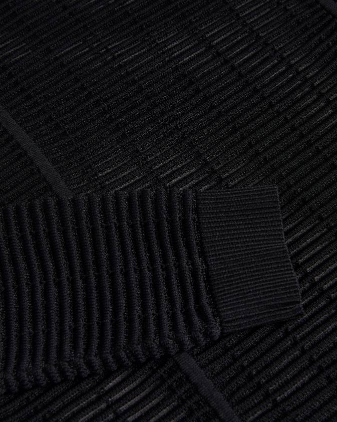 apģērbs Ted Baker Roshila tekstūras slaids džemperis melns sievietes 26TV437