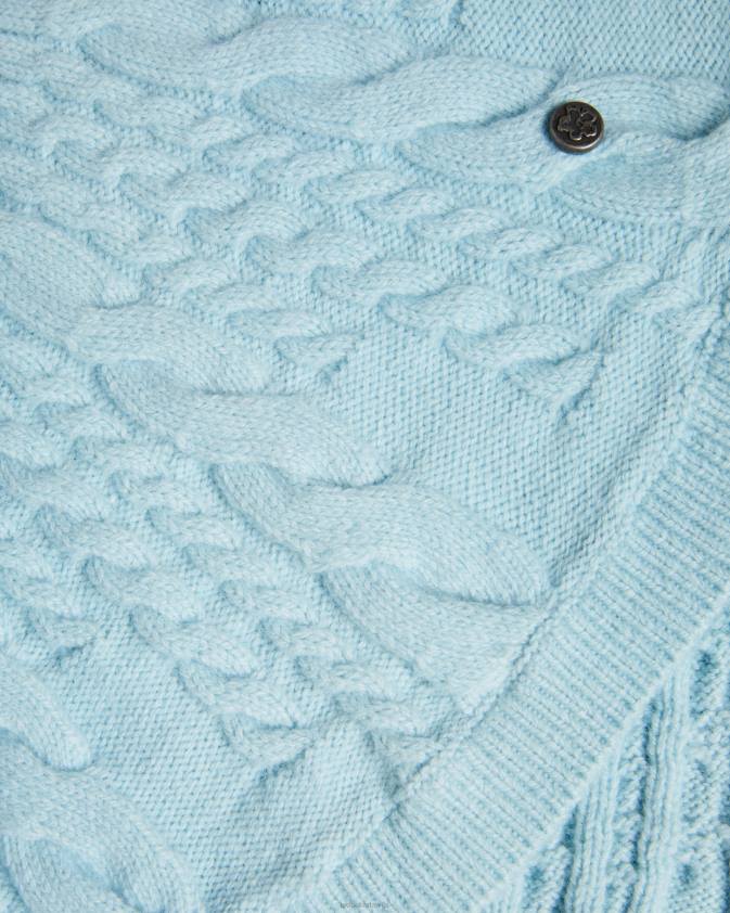 apģērbs Ted Baker kimila apļveida kabeļa adīts džemperis gaiši zils sievietes 26TV83