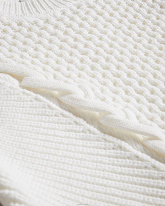 apģērbs Ted Baker leiygh džemperis ar īsām piedurknēm balts sievietes 26TV469