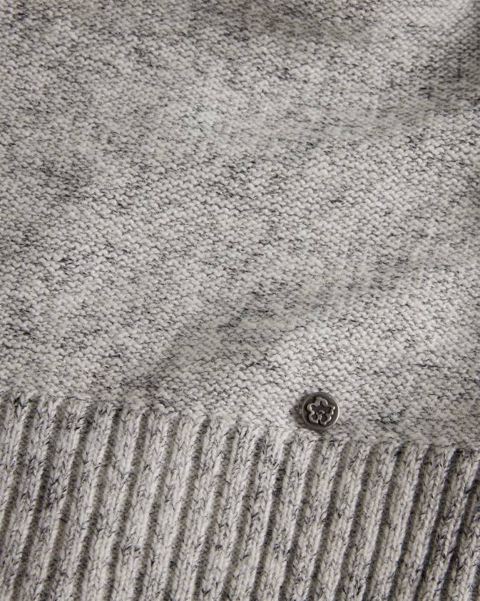 apģērbs Ted Baker noryah džemperis ar garām piedurknēm un kakla izgriezumu pelēkais merģelis sievietes 26TV354