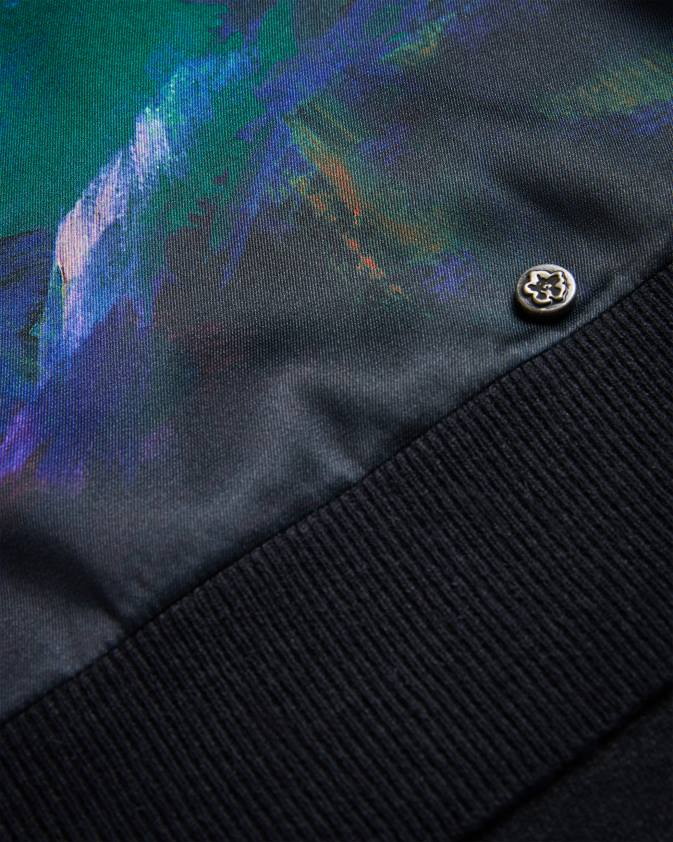 apģērbs Ted Baker zarha art print džemperis ar piedurknes detaļām melns sievietes 26TV346