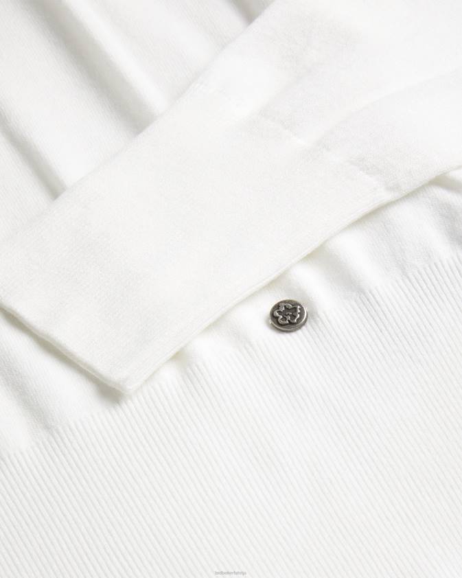 apģērbs Ted Baker Piyton kroku detaļu džemperis balts sievietes 26TV111