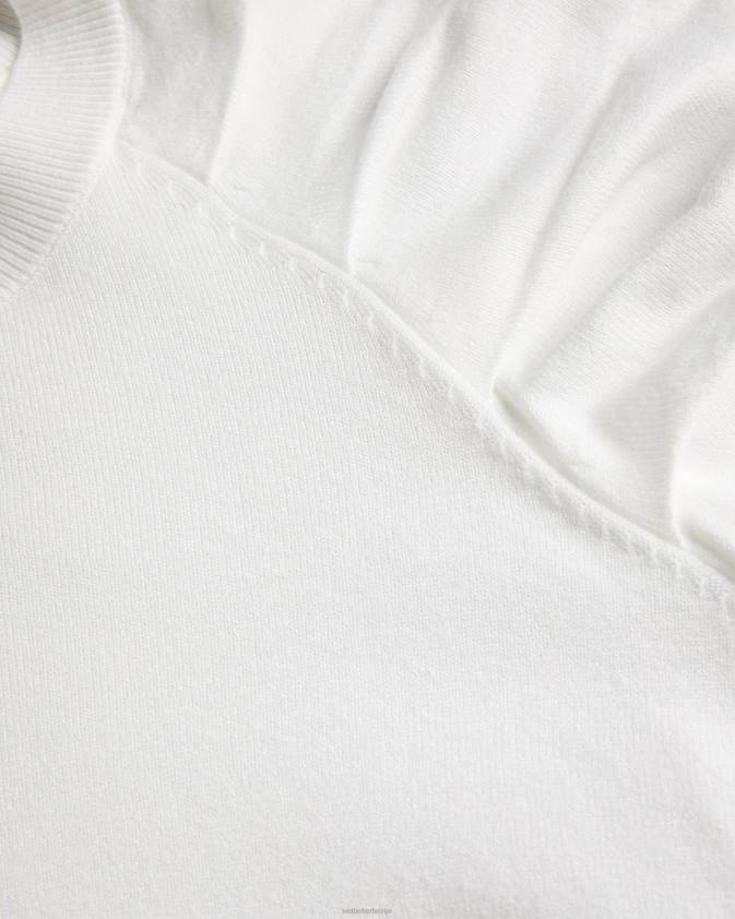 apģērbs Ted Baker Piyton kroku detaļu džemperis balts sievietes 26TV111