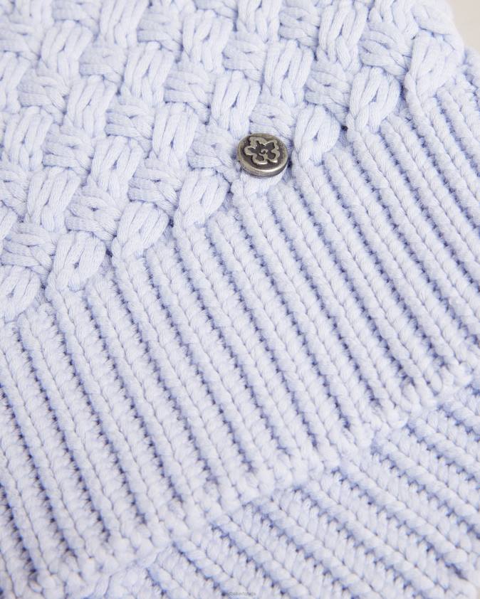 apģērbs Ted Baker stena basket stitch tank top Baby Blue sievietes 26TV142