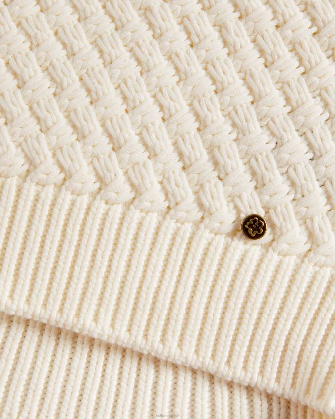 apģērbs Ted Baker stena basket stitch tank top balts sievietes 26TV400