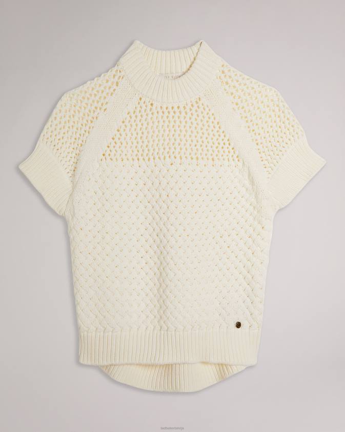 apģērbs Ted Baker stena basket stitch tank top balts sievietes 26TV400