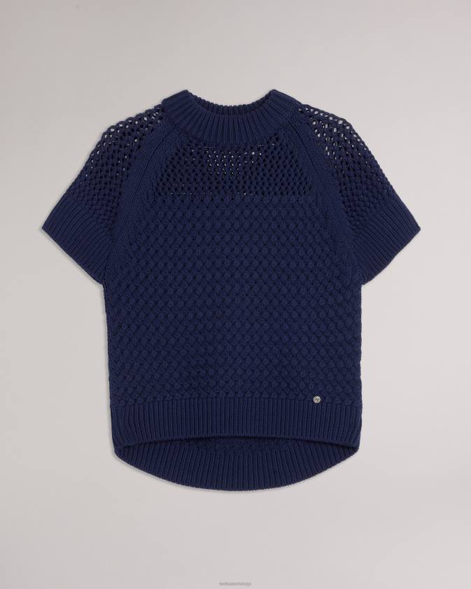 apģērbs Ted Baker stena basket stitch tank top tumši zils sievietes 26TV276