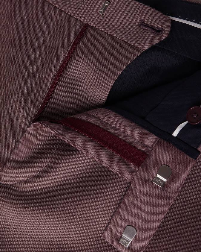 apģērbs Ted Baker byront slim fit vilnas bikses vidēji rozā vīriešiem 26TV1570