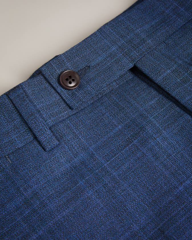 apģērbs Ted Baker drydent navy čekas uzvalka bikses flote vīriešiem 26TV1594