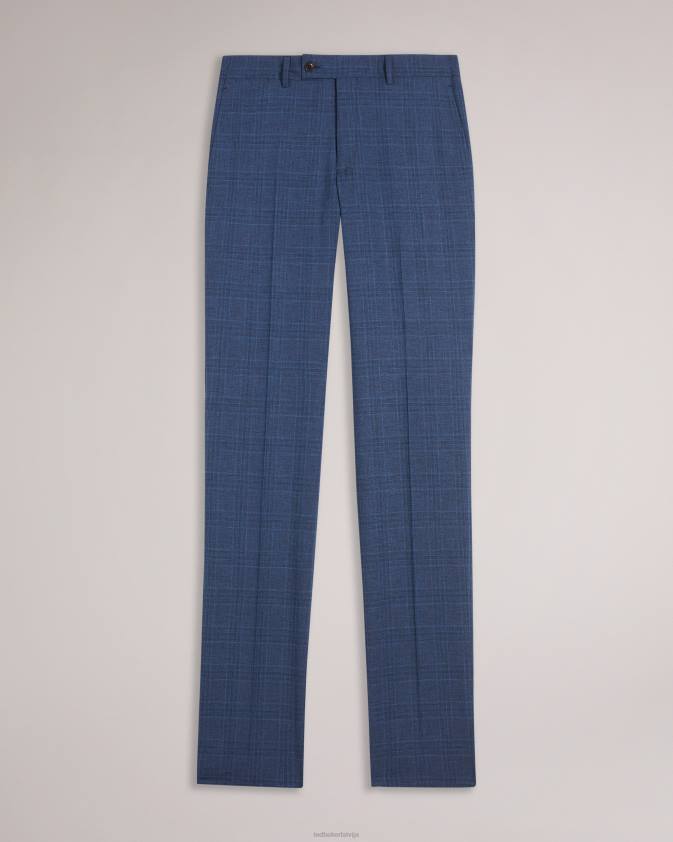 apģērbs Ted Baker drydent navy čekas uzvalka bikses flote vīriešiem 26TV1594