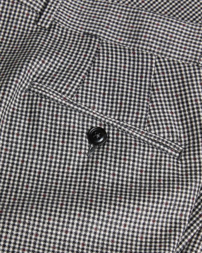 apģērbs Ted Baker jvct mono čekas uzvalka bikses melns vīriešiem 26TV1588