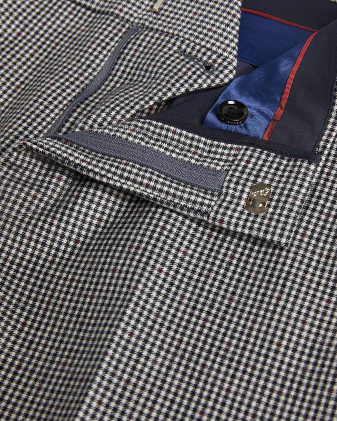 apģērbs Ted Baker jvct mono čekas uzvalka bikses melns vīriešiem 26TV1588