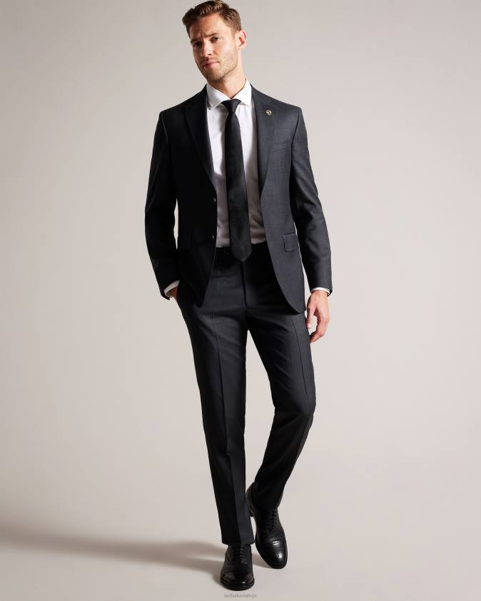 apģērbs Ted Baker jvtrsbl slim fit uzvalka bikses pelēks vīriešiem 26TV1495