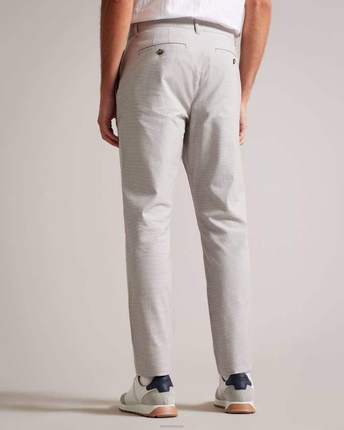 apģērbs Ted Baker portmay slim fit suņu zobu bikses pelēks vīriešiem 26TV1408