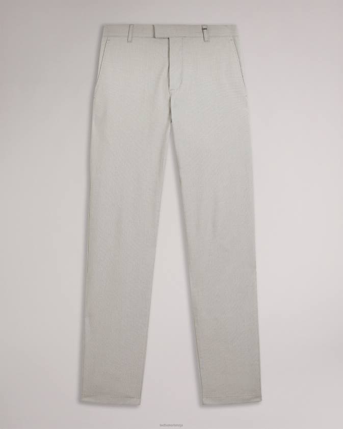 apģērbs Ted Baker portmay slim fit suņu zobu bikses pelēks vīriešiem 26TV1408