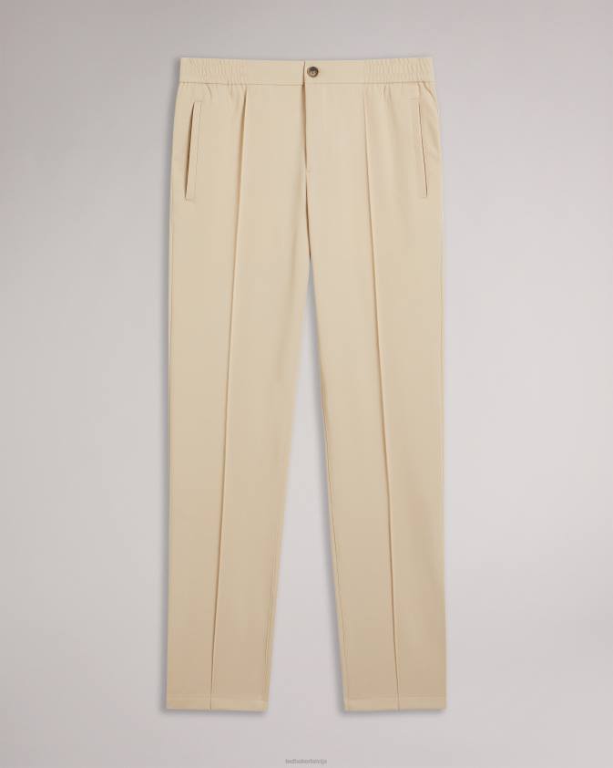 apģērbs Ted Baker rodny irvine slim fit elastīgās bikses akmens vīriešiem 26TV1503