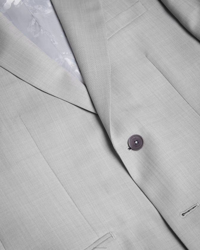 apģērbs Ted Baker byronj neapstrādātas vilnas žakete gaiši pelēks vīriešiem 26TV1368