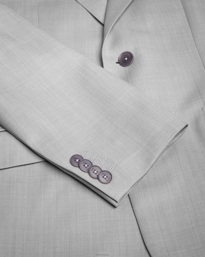 apģērbs Ted Baker byronj neapstrādātas vilnas žakete gaiši pelēks vīriešiem 26TV1368