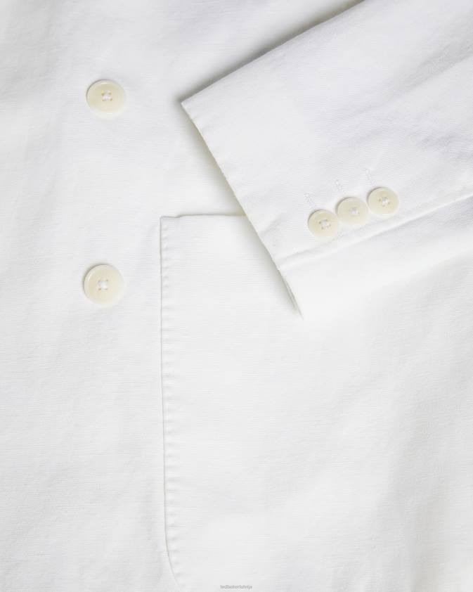 apģērbs Ted Baker ithon Osmaņu dubultā žakete balts vīriešiem 26TV1398