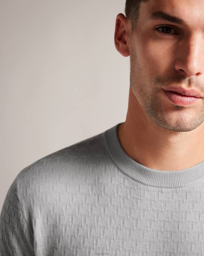 apģērbs Ted Baker Dartell džemperis ar garām piedurknēm gaiši pelēks vīriešiem 26TV1490