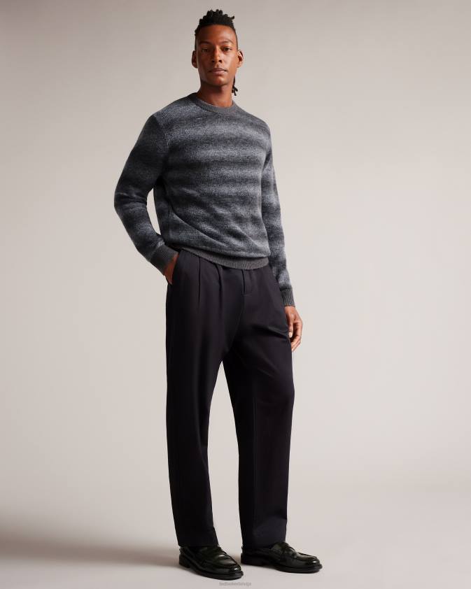 apģērbs Ted Baker abulti regular fit svītrains džemperis gaiši pelēks vīriešiem 26TV1291