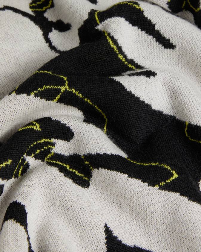 apģērbs Ted Baker ozier ziedu merino vilnas džemperis melns vīriešiem 26TV1275