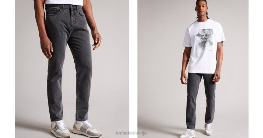 apģērbs Ted Baker suttton džinsa džinsi ar slaidām kājām pelēks vīriešiem 26TV1596